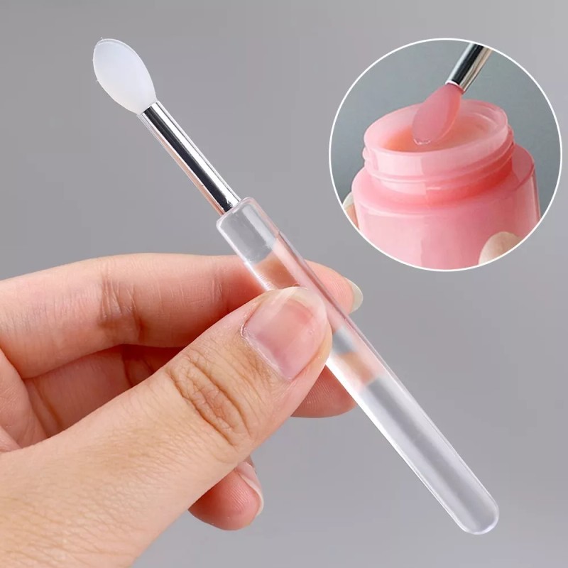 GAB Belleza Brocha Silicón Con Tapa Maquillaje Pigmentos Portátil (3