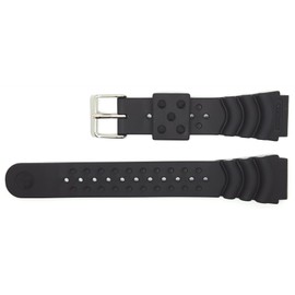 Seiko 4HX0JB Genuine "Monster" Diver Strap 20mm, Black Rubber
