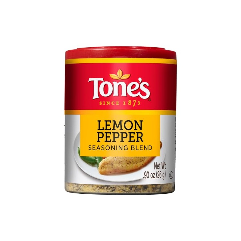 Tone's Lemon Pepper Seasoning Blend, 0.90 Ounce
