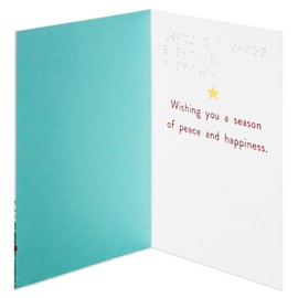 American Greetings Christmas Card with Braille (Christmas Tree)