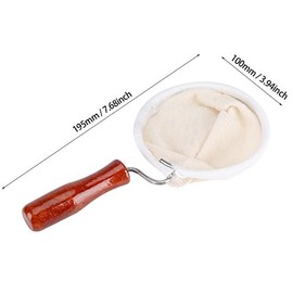 Reusable Washable Flannel Cloth Handmade Coffee Filter Strainer with Wood Handle Coffee Reusable Filters(#2)