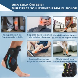 Tobilleras para Esguince con Soporte de Resorte, Tobillera Deportiva con Sistema de Ajuste BOA de Encaje Rápido, Tobillera Ortopedica de Tejido Transpirable y Fresco para Fitness,Tensión en el Tobillo