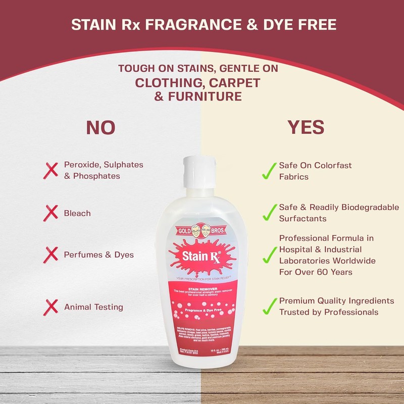 Stain Rx Stain Remover, Effectively Eliminates Stains from Wine, Berries