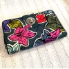 Vera Bradley RFID Turnlock Wallet Falling Flowers Large Green NWT