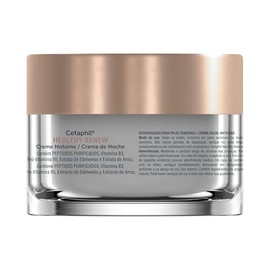 CETAPHIL® HEALTHY RENEW Crema de Noche con Péptidos Purificados 50 g – Reduce líneas finas y arrugas, mejora firmeza y flexibilidad de la piel, Piel Sensible