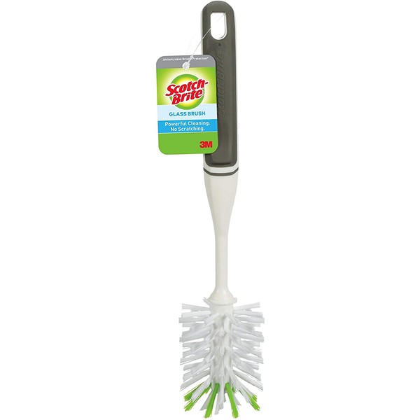 Scotch-Brite Glass and Water Bottle Brush, Long-Lasting Bristles, Safe On