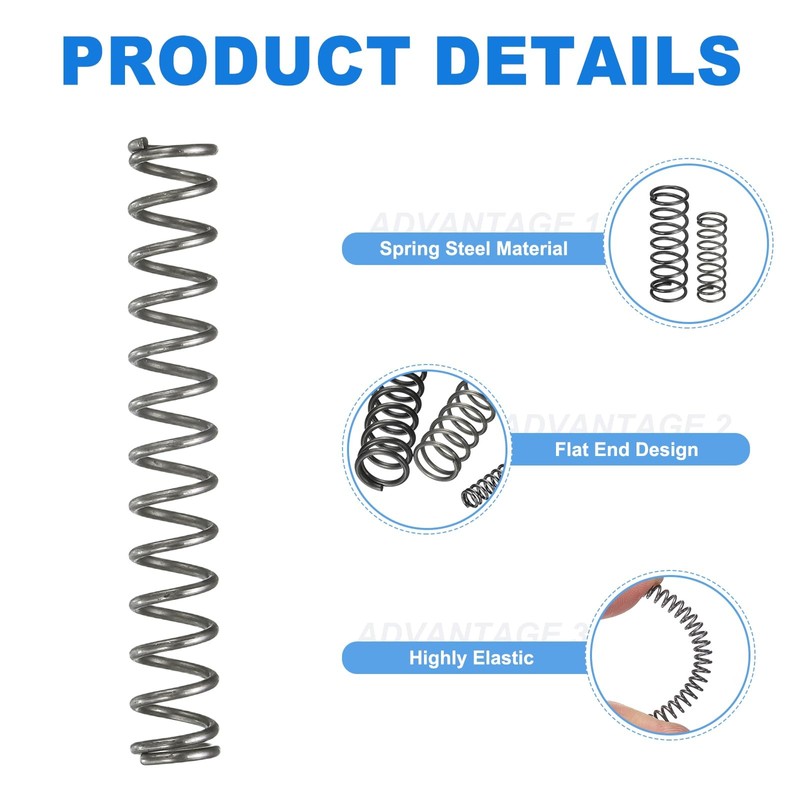 sourcing map 10Pcs Compression Spring, 6mm OD, 0.8mm Wire Size,