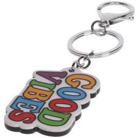 Stands Out, Supplying Outstanding Gifts Good Vibes Multicoloured Rainbow Letters Quote Novelty Keyring Bag Tag Charm