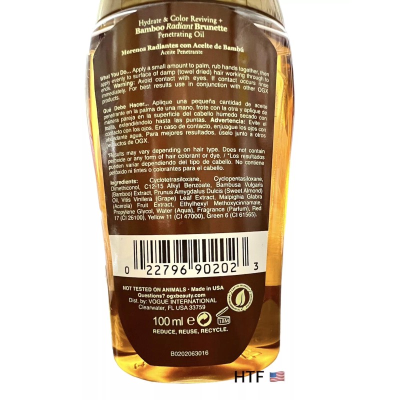 OGX Hydrate & Tone Reviving + Bamboo Radiant Brunette Penetrating