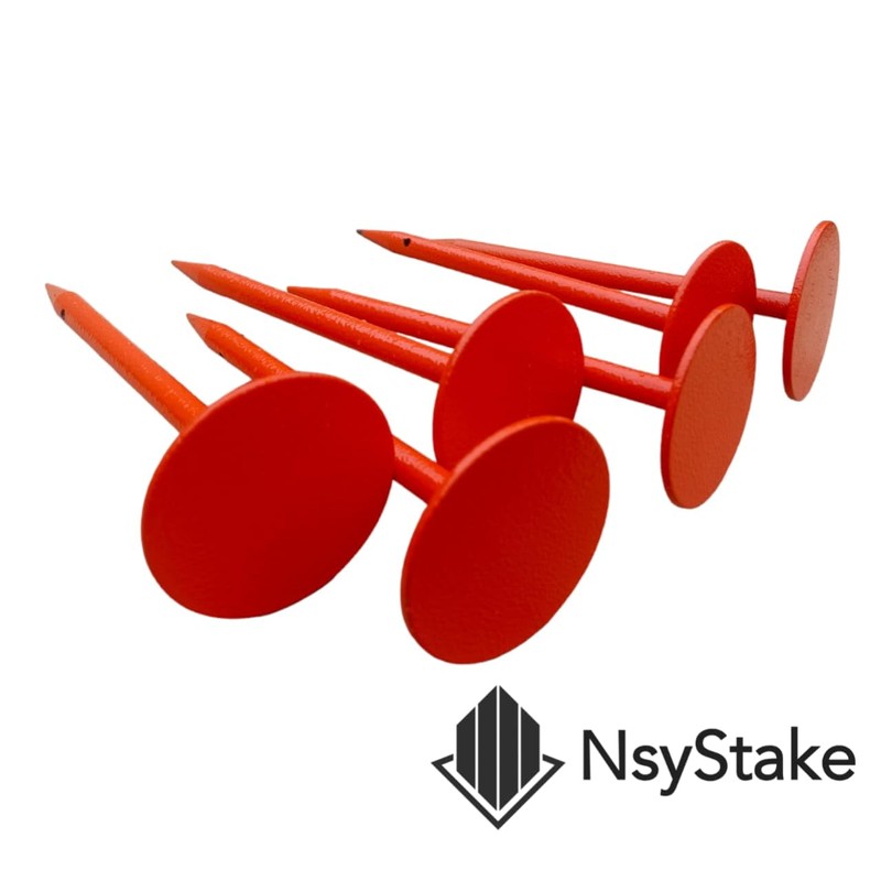 NSY 6 Pack Survey Marker/Survey Stakes/Property Marker Permanent/Ground Marker/Lot Linemarker/Boundary