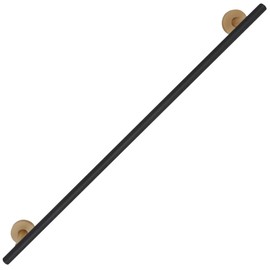 Alno A9420-24-TOWEL-KNURLED Vita Bella Modern 24" Center to Center Diamond Knurled Bar Bathroom Towel/Robe/Wall Hook - Champagne/Matte Black