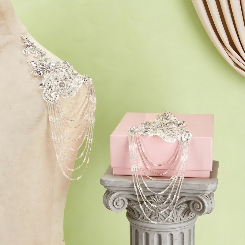 PH PandaHall 1 paio di toppe con perline di strass,