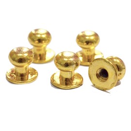 10 PCS Mini Round Head Knobs Handles Pulls Vintage Antique Bronze Drawer Hardware with Screws for Jewelry Boxes Gift Wooden Cases (Diameter:1/4", Height:3/8")