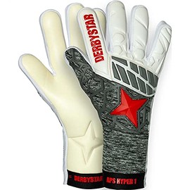Derbystar APS Hyper I Unisex Gloves, White, Grey, Red, 12