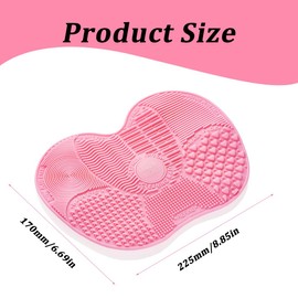 2 Packungen Make-up Pinsel Reinigungsmatte, Silikon Makeup Pinsel Reiniger, Silikon-Make-up-Pinsel-Reinigungspad, Make-up Pinsel Reinigungsmatte