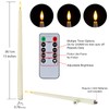 Homemory 15 inches Real Wax Flameless Taper Candles with Remote