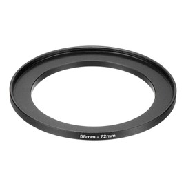 PATIKIL Step-Up Ring Adapter 58mm to 72mm, Filter Step-up Rings Camera Lens Filters Metal Ring Digital for ND IR DSLR Lenses, Black