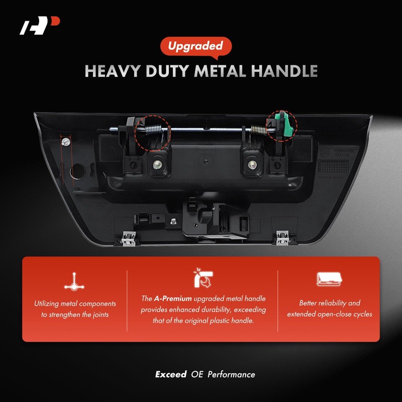 A-Premium - Upgraded Metal Tailgate Handle Compatible with Ford F150