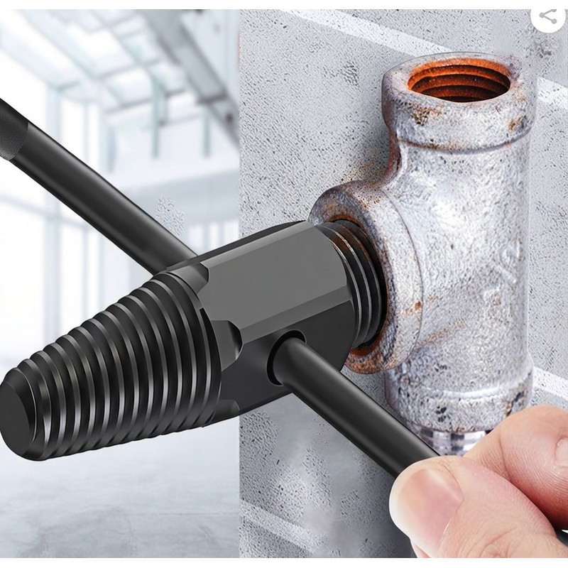 Double Head Screw Extractor Tool Set for Broken Faucet Valves,