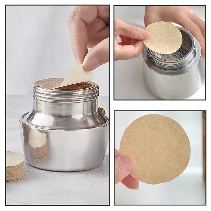 OHAOLYLE Coffee Filter Paper Unbleached Replacement Round Paper Filter for