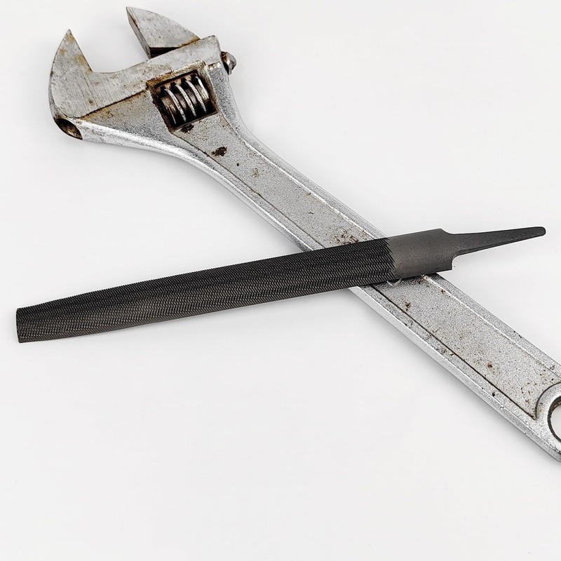 1 Pack Half Round Metal File, Small Sharpening File, 6
