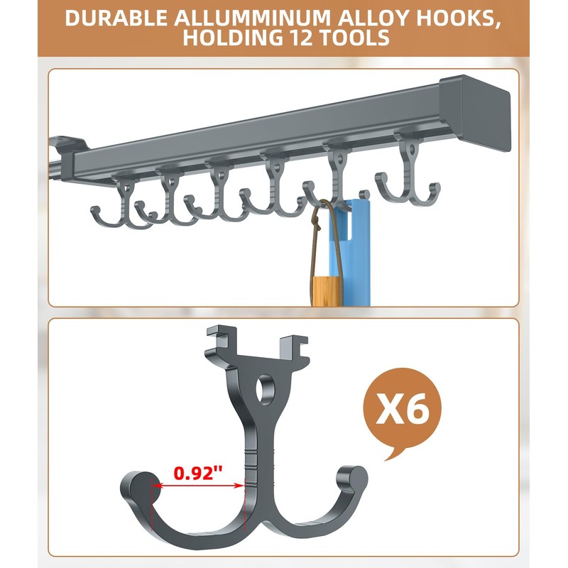 Pull Out Broom Holder, Multifunctional Slide Broom And Mop Storage/Organizer