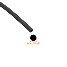 sourcing map Rubber Foam Weather Seal 4 mm Diameter x 6 m Long Round EPDM Rubber Shell for DIY Seal Bearing Pads Foam Hoses Craft Home Seal