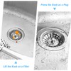 2Pcs Kitchen Sink Plug Strainer, Diameter 78mm Sink Strainer Basket,