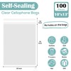 10x13" Clear Self-Sealing Cellophane Bags – Resealable Multipurpose Bags for