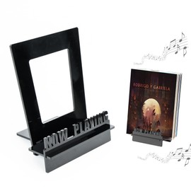 xtemtoamz Vinyl Record Stand Record Storage, Acrylic Vinyl Holder Display Record Holder, Record Holder for Vinyl Album, Photos, Books Display and Storage, Black