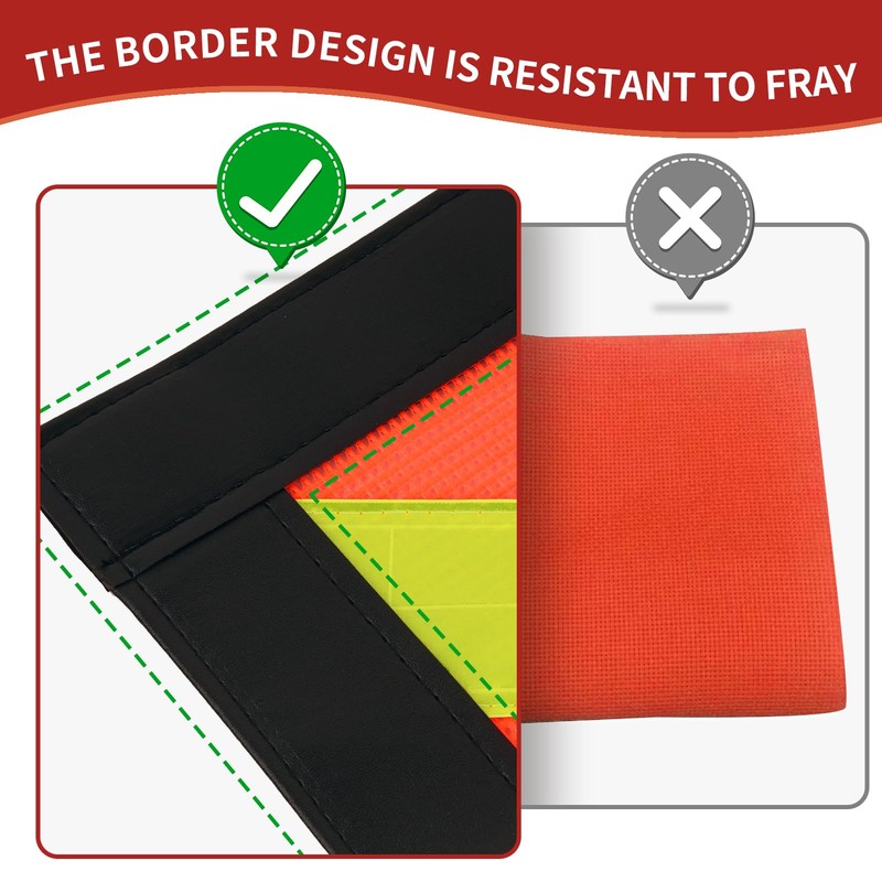6 Pcs 18" x 18" Safety Flags for Truck with