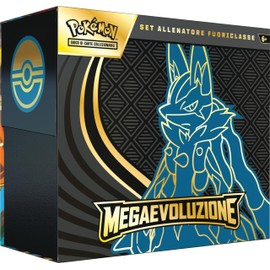 Pokémon: set Allenatore Fuoriclasse (Lucario) dell’espansione Megaevoluzione del GCC Pokémon (una carta promozionale a figura intera, nove buste di espansione e accessori premium)