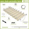 FLORALEAF Pergola Shade Cover Retractable Pergola Replacement Canopy Slide Shade