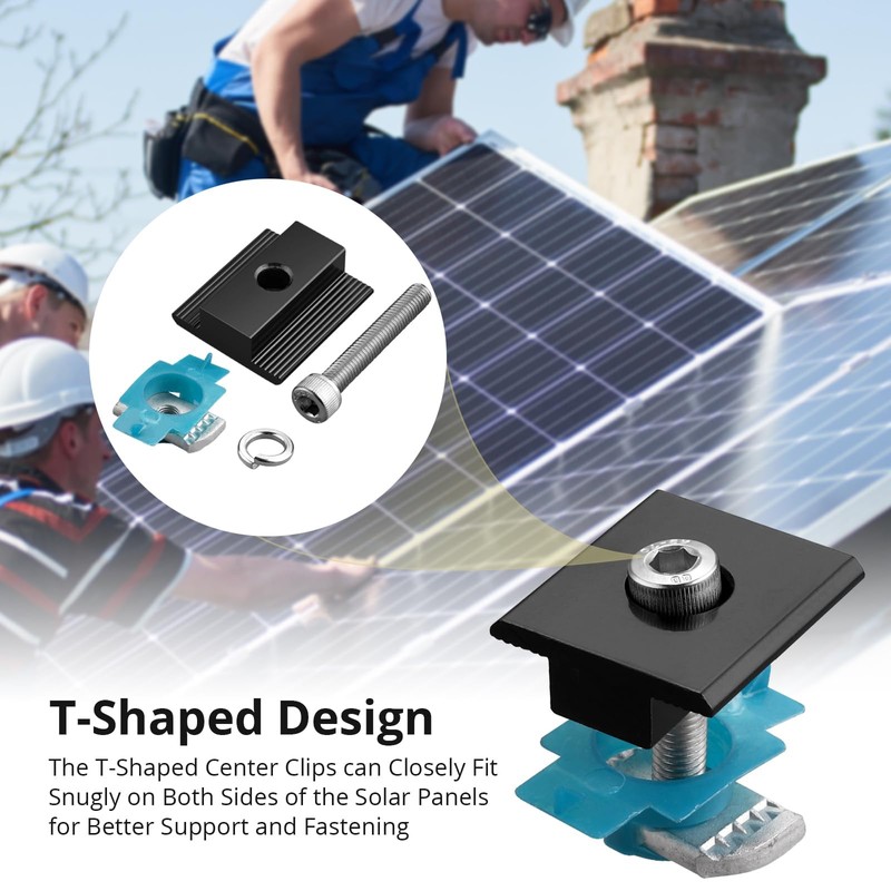 Anbte 10 PCS Solar Panel Mounting Brackets for Unistrut, Aluminium