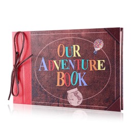 Pulaisen Scrapbook Album Upgraded Our Adventure Book Handmade DIY Family Scrapbook with 3D Letter Cover,Great for Thanksgiving, Christmas, Anniversary, Family Memory,Wedding,Birthday,Valentines Day