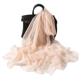 Geoxury Scarfs for Women Lightweight Solid Color Soft Chiffon Fashion Scarves Elegant Sunscreen Shawls Wraps for Ladies