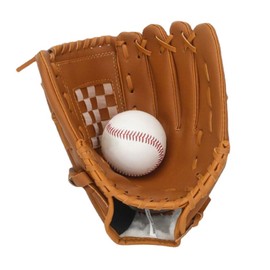 Baseball Glove, Men Adult and Youth Baseball Glove Baseball + Softball Gloves, Performance Composite Leather Baseball Mitts, Cowhide Infield and Outfield Baseball Gloves (Brown)