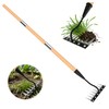 ATLRGISL Iron Weeding Rake with Wooden Long Handle 2.0, 8