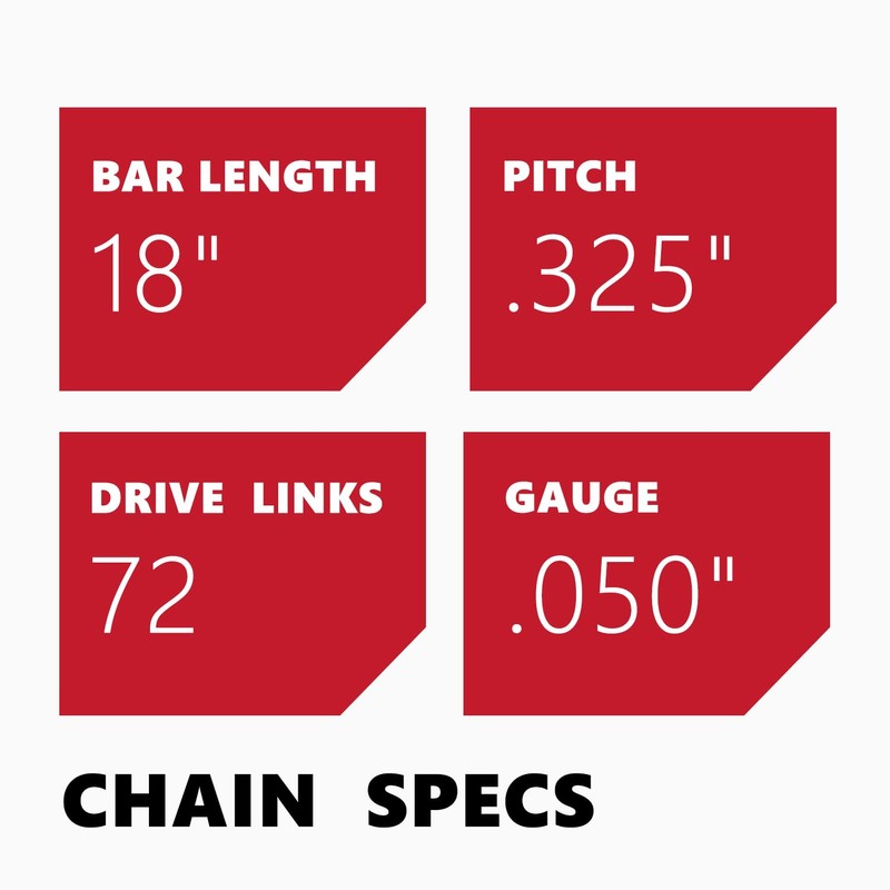 KAKEI Husqvarna Chainsaw Chain 18 Inch .325" Pitch .050" Gauge