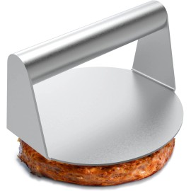 JENNY FRIDA Stainless Steel Burger Press, 5.5 Inch Round Smasher, Inch,