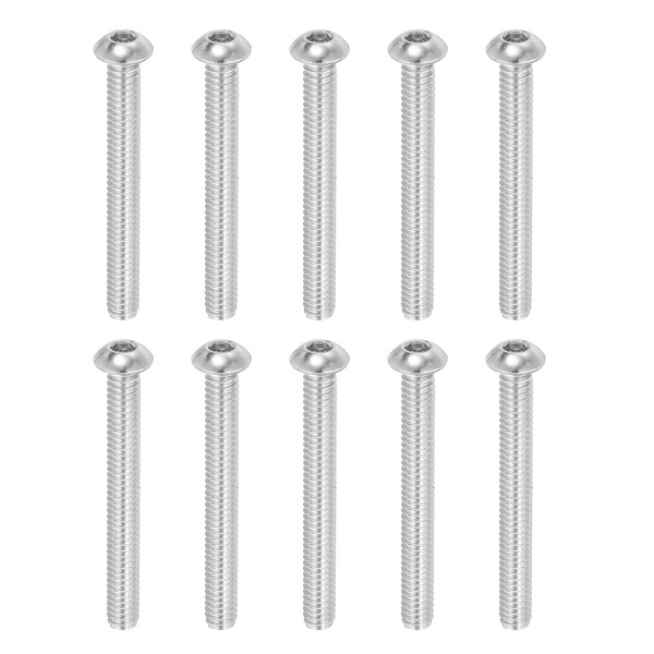 PATIKIL 1/4-20x2-1/4" Button Head Socket Cap Screws, 10 Pcs 304