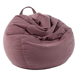 LPMOERA Stuffed Animal Storage Bean Bag Chair Cover (No Filler) For Kids and Adults.Soft Premium Corduroy Stuffable Bean Bag For Organizing Children Plush Toys or Memory Foam Dusty Pink L For Adults