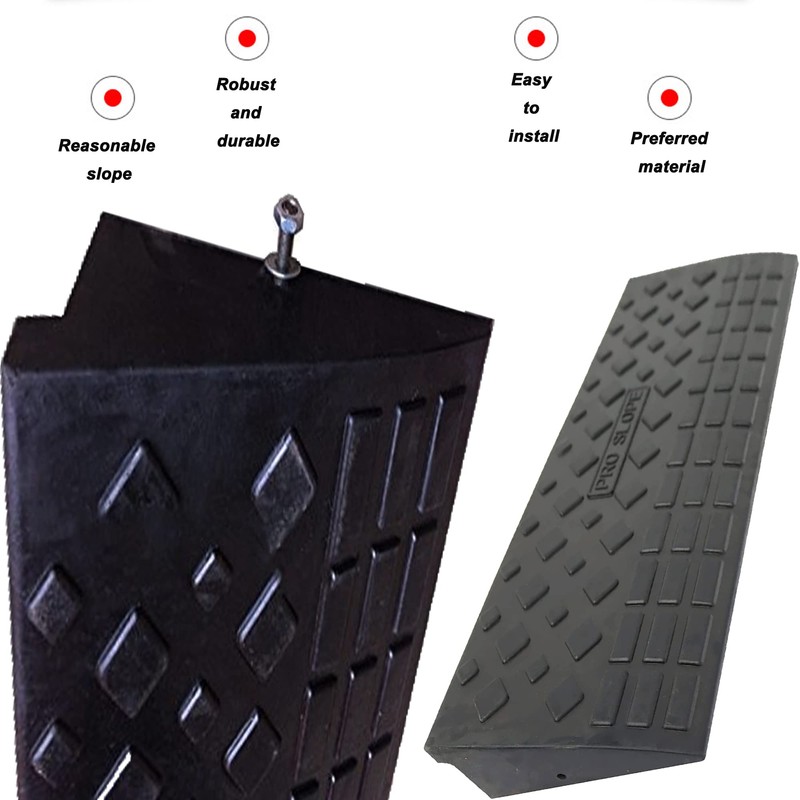TECHTONGDA Rubber Curb Ramp, Heavy Duty 22000lbs (10 Ton) Weight