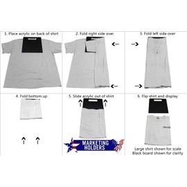 Shirt Folding Board 10" x 12" Plastic Laundry Organizer for Department Stores Laundromats Casual Wear Stores Laundry Services Clear Acrylic by Marketing Holders