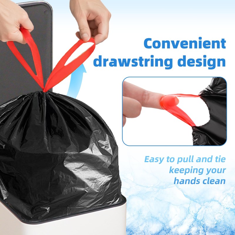 TARUNMO 15,18,23Gallon Trash Bags Heavy Duty Drawstring,Garbage Bags 23 Gallon