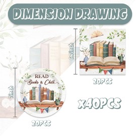 40Pcs Book Themed Party Decorations Book Club Birthday Party Disposable Tableware Plates Napkins Supplies Set for 20 Guests