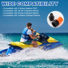 Catilon Quick Connect Flush Kit for Sea-Doo, Jet Boat Engine Flush Adapter Compatible with 4 Stroke Seadoo PWC and Jet Ski, Honda Yamaha Outboard Cleaning Kit, Universal Garden Hose Flush Adapter