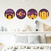 LOONELO 4 pcs Ramadan Kareem Window Wall Clings,Muslim Eid Window