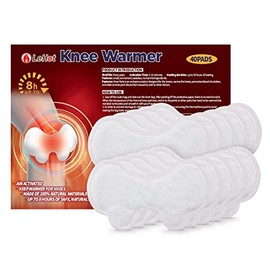 Lehot Knee Warmers Patch Disposable with Adhesive Backing Gives Hours Warm Pad - 40 Packs, Knee Warmers Long Lasting Safe Natural Odorless Air Activated, Suitable for Outdoor sports, Winter Essentials