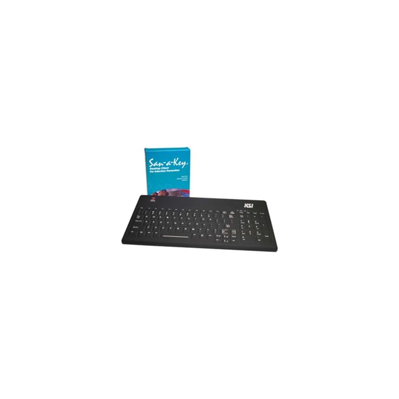 Keysource Int'L KSI-1801 SX B KSI Keyboards, San-A-Key Cleaning Technology,